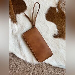 Free People Tan Vegan Leather Wallet